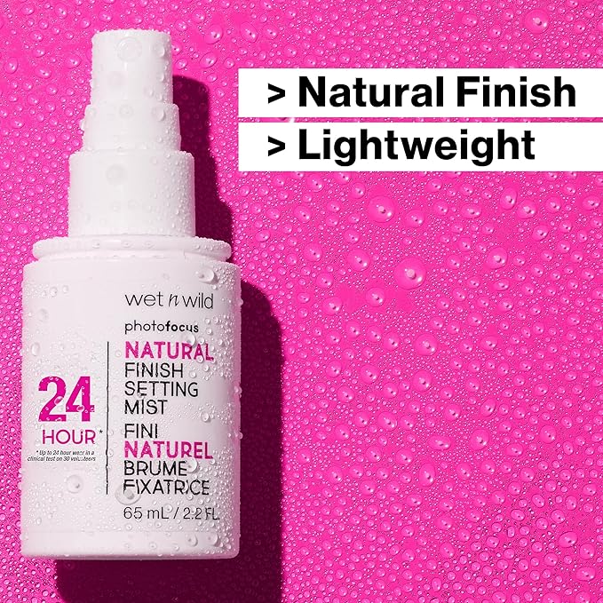 wet n wild Photo Focus Setting Mist, 24HR Wear, Lightweight & Nourishing with Provitamin B5 & E, Suitable for All Skin Types, Cruelty-Free & Vegan- Matte Finish-VivaGrace Women