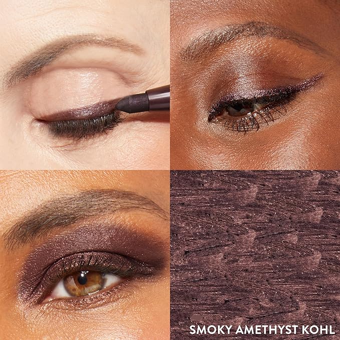 LAURA GELLER NEW YORK Kajal Longwear Kohl Eyeliner Pencil - Smoky Amethyst Kohl - Caffeine and Vitamin E - Smooth & Blendable Liner - Built-In Sharpener-VivaGrace Women