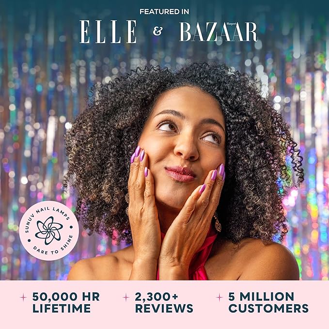 SUNUV UV LED Nail Lamp, UV Light for Nails Compatible with All Gel Polish, 36 LEDs with 4 Timer Settings, LCD Display for Home Salon SUN4 Black-VivaGrace Women