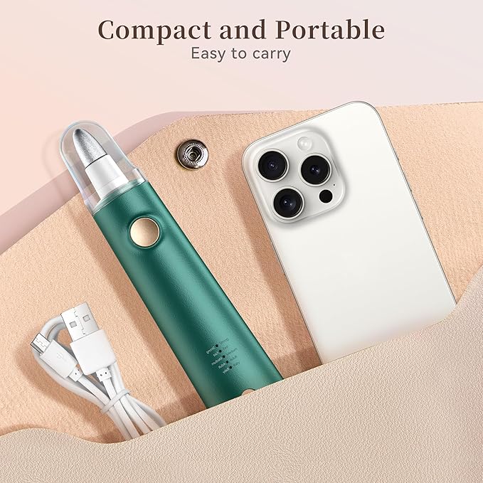 Electric Nail Drill, 8-in-1 Cordless Electric Nail File with LED Light, 5 Speeds Rechargeable Manicure and Pedicure Kit Hand Foot Care Tool for Nail Grinder Trim Polish for Women Baby-VivaGrace Women