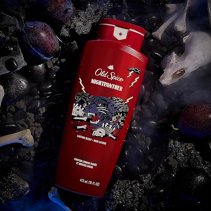 Old Spice Body Wash for Men, NightPanther, 24/7 Shower Freshness, 24 fl oz (Pack of 4)-VivaGrace Women