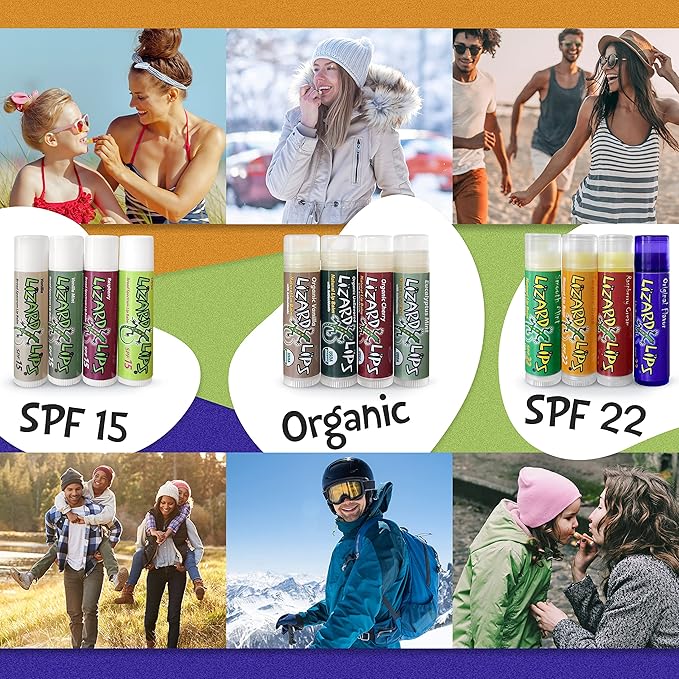 Lizard Lips SPF 15 Lip Balm (Vanilla Mint)-VivaGrace Women