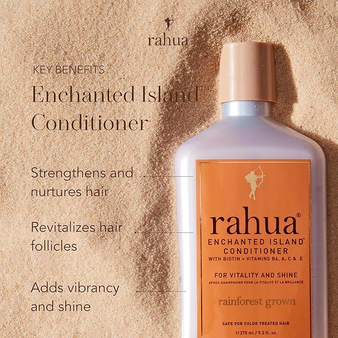 Rahua Enchanted Island Hair Conditioner with Biotin, 9.3 Fl Oz, Supports Strength, Hair Growth & Shine, All Hair Types, Vitamin C, E, A, B6, Coconut Guava Scent, Nourishing Hair Care for Men and Women-VivaGrace Women