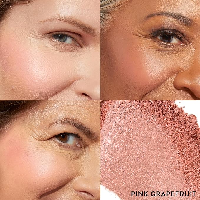 LAURA GELLER NEW YORK Baked Blush-n-Brighten Marbleized Blush - Pink Grapefruit Creamy Lightweight Satin Finish-VivaGrace Women