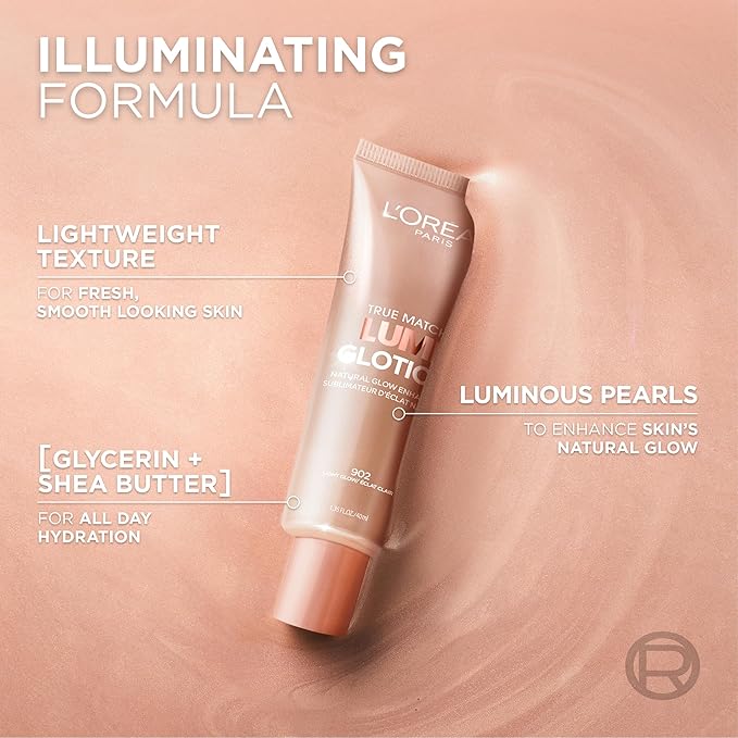 L'Oreal Paris Revitalift 1.5% Pure Hyaluronic Acid Face Serum 1.0 oz + True Match Lumi Glotion Natural Glow Enhancer Lotion, Medium 1.35 fl. oz, 1 kit-VivaGrace Women