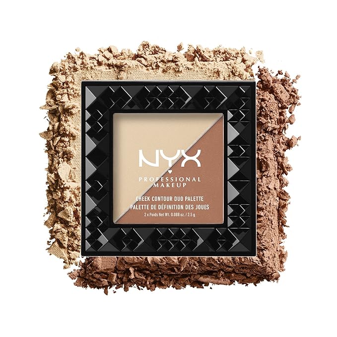 NYX PROFESSIONAL MAKEUP Cheek Contour Duo Palette, Perfect Match, 0.18 Ounce-VivaGrace Women