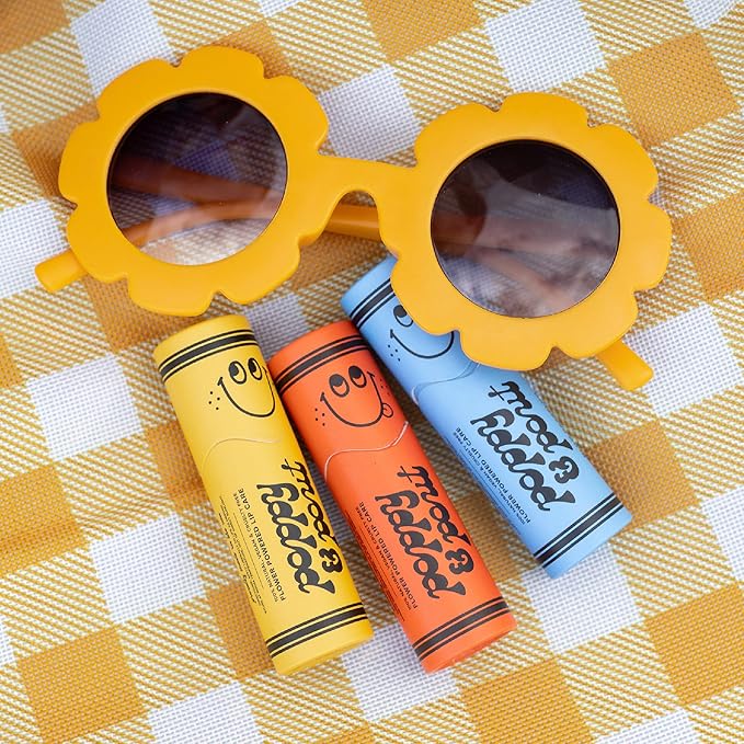 Poppy & Pout Kids Jumbo Lip Balm | All Natural Lip Balms & Moisturizers | Hydrates with Beeswax, Vitamin E, Organic Coconut Oil | Cruelty-Free | Lip Balm in Recyclable Cardboard Tube (Bloo Razzeloo)-VivaGrace Women