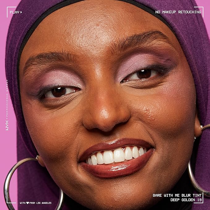 NYX PROFESSIONAL MAKEUP Bare With Me Blur Skin Tint Foundation Make Up with Matcha, Glycerin & Niacinamide - Deep Golden-VivaGrace Women