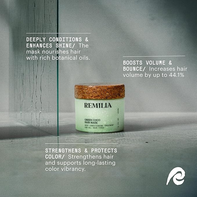 Remilia Hair Mask for Damaged Hair - Rice Protein Treatment - Deep Conditioning Mask, Volumizing & Repairing, Vegan, Made in USA 6.7 fl oz-VivaGrace Women