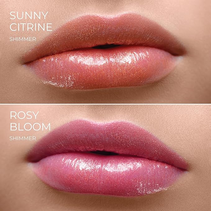 Tinted Lip Balm Bundle - Moisturizing, Hydrating Sheer Buildable Lip Color with Hyaluronic Acid, Vitamin E & rich oil - Set of 2: Rosy Bloom & Sunny Citrine-VivaGrace Women