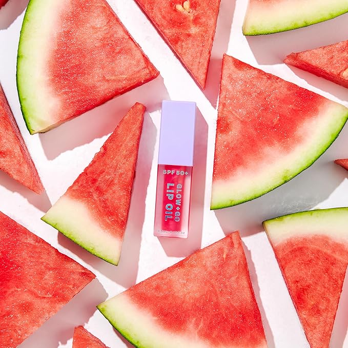 SPF50 Glow & Go Lip Oil: Lip Oil with SPF, Moisturizes and Protects Lips, 4.5ml in Watermelon-VivaGrace Women