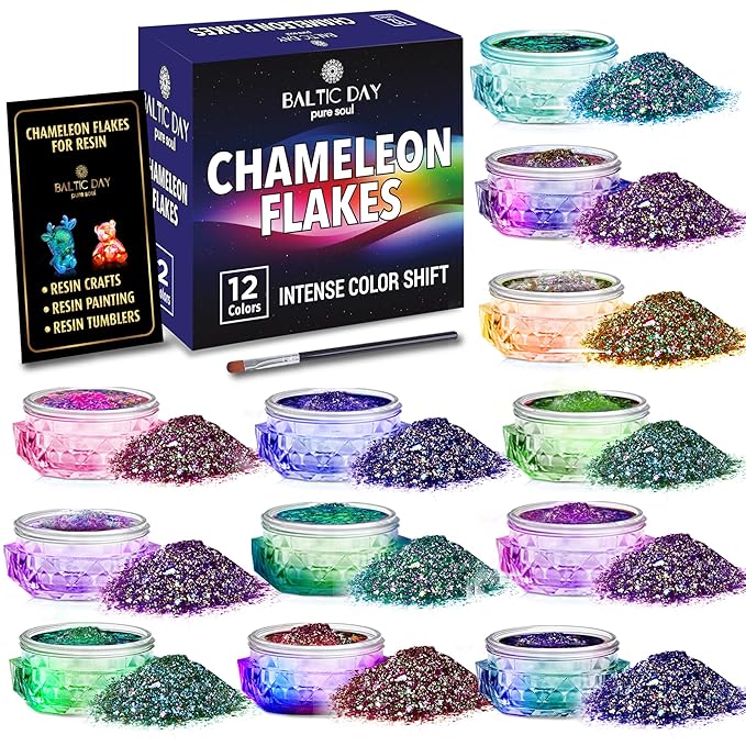 Chameleon Flakes & Chameleon Aurora Opal Flakes - Chameleon Flakes for Resin, Nails - Chameleon Mica Powder for Epoxy Resin, Paint-VivaGrace Women