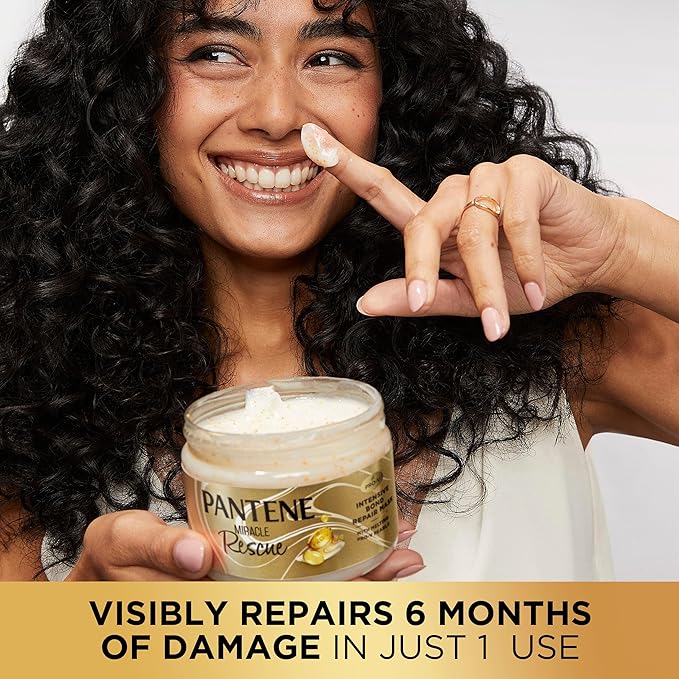 Pantene Miracle Rescue Hair Mask, Intensive Bond Repair with Melting Pro-V Pearls, Melts Away Damage, Builds Bonds, Strengthens Against Damage, Deep Conditioning for Dry Damaged Hair, 10.1 fl oz-VivaGrace Women