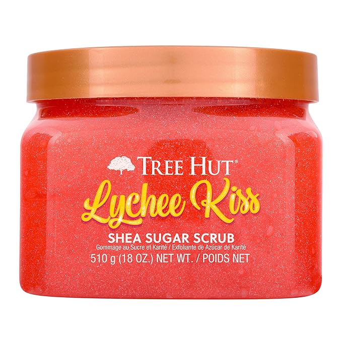 Tree Hut Lychee Kiss Shea Sugar Scrub | Exfoliating Body Scrub Removes Dead, Dry Skin for a Soft & Hydrated Feel | Nourishing Essential Body Care | 18 fl oz.-VivaGrace Women