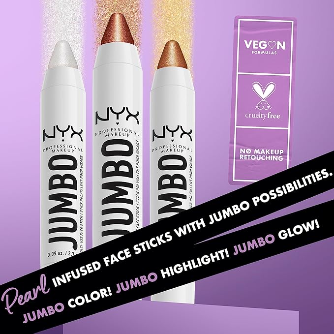 NYX PROFESSIONAL MAKEUP, Jumbo Multi-Use Face Highlighter Stick - Flan-VivaGrace Women