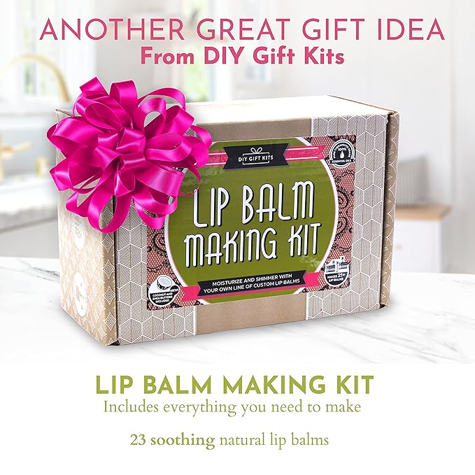 DIY Gift Kits 73-Piece DIY Lip Balm Kit | Includes All Natural & Organic Essential Oils, Shea Butter, Filling Tray & More | Makes 23 Homemade Lip Balms | for Dry & Chapped Lips | for Kids & Adults-VivaGrace Women