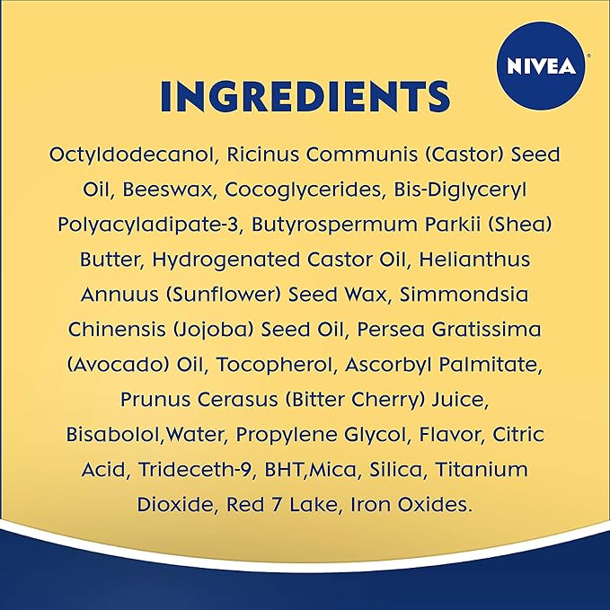 NIVEA Cherry Lip Care - Tinted Lip Balm for Beautiful, Soft Lips - Pack of 4-VivaGrace Women