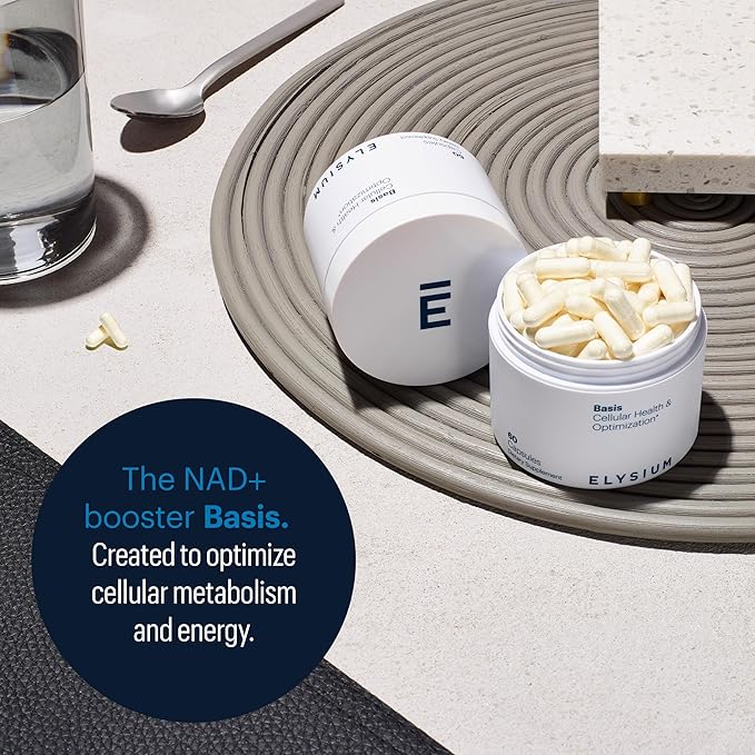 ELYSIUM Basis NAD Plus Supplement 30 Servings - with Nicotinamide Riboside 250mg and Pterostilbene 50mg - Healthy Aging Supplement & Cellular Energy-VivaGrace Women