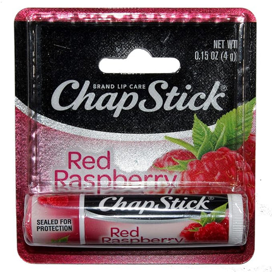 Chapstick (1) Stick Red Raspberry Flavored Lip Balm Lip Care Carded 0.15 oz-VivaGrace Women
