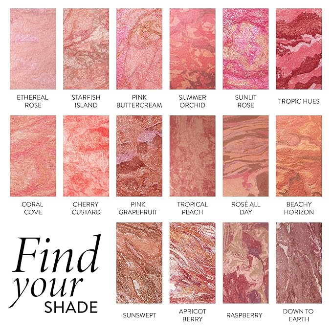 LAURA GELLER NEW YORK Baked Blush-n-Brighten Marbleized Blush - Apricot Berry - Creamy Lightweight - Satin Finish-VivaGrace Women
