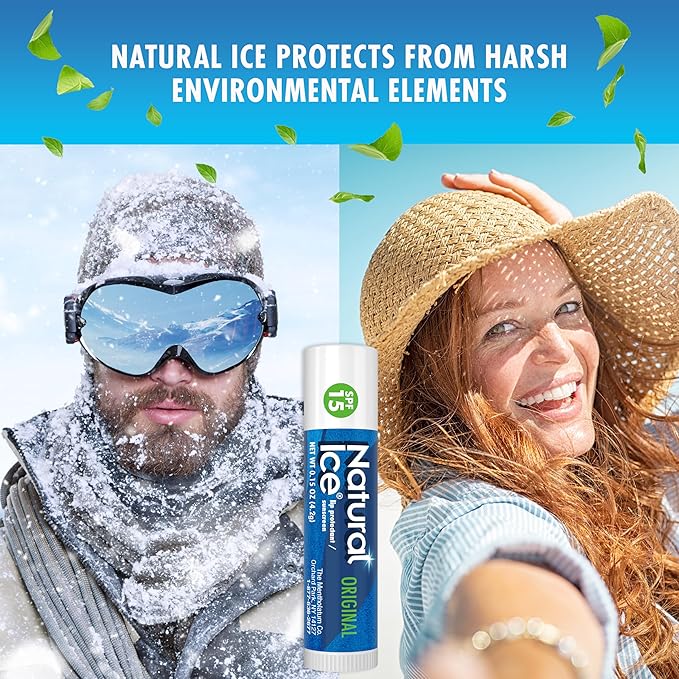 Natural Ice Original SPF 15 Medicated Lip Balm - 12 Count Pack-VivaGrace Women
