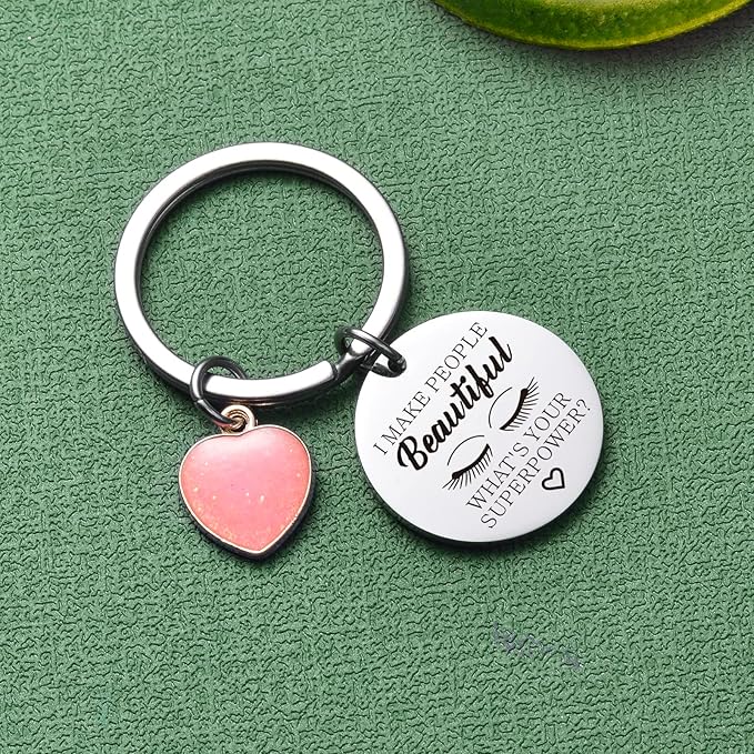 Lashes Keychain Lashes Girl Gift Eyelashes Artist Keychain Beautician Gift Makeup Lover Gift-VivaGrace Women