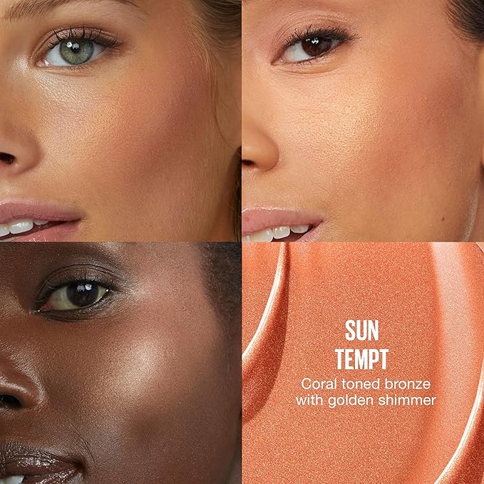 Maybelline Sunkisser Multi-Use Liquid Blush and Bronzer, Blendable, Longwear, Glowy Make Up, Sun Tempt, 1 Count-VivaGrace Women