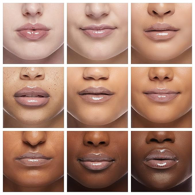 Lip Oil Hydrating Tinted Lip Balm, Plump Lip Gloss Lip Care Transparent Toot Lip Oil Tinted (004# Transparent)-VivaGrace Women