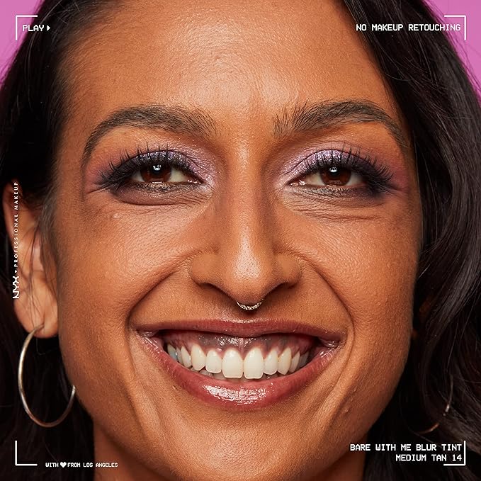 NYX PROFESSIONAL MAKEUP Bare With Me Blur Skin Tint Foundation Make Up with Matcha, Glycerin & Niacinamide - Medium Tan-VivaGrace Women