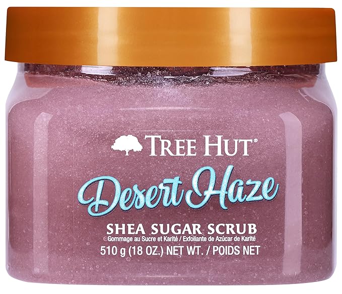 Tree Hut Desert Haze Shea Sugar Scrub | Exfoliating Body Scrub Removes Dead, Dry Skin for a Soft & Hydrated Feel | Nourishing Essential Body Care | 18 fl oz.-VivaGrace Women