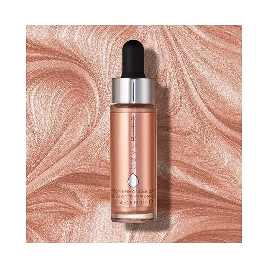 COVER FX Custom Enhancer Drops - Rose Gold: Bronzed Pink Finish - 15mL - Radiant Glow - Liquid Highlighter-VivaGrace Women