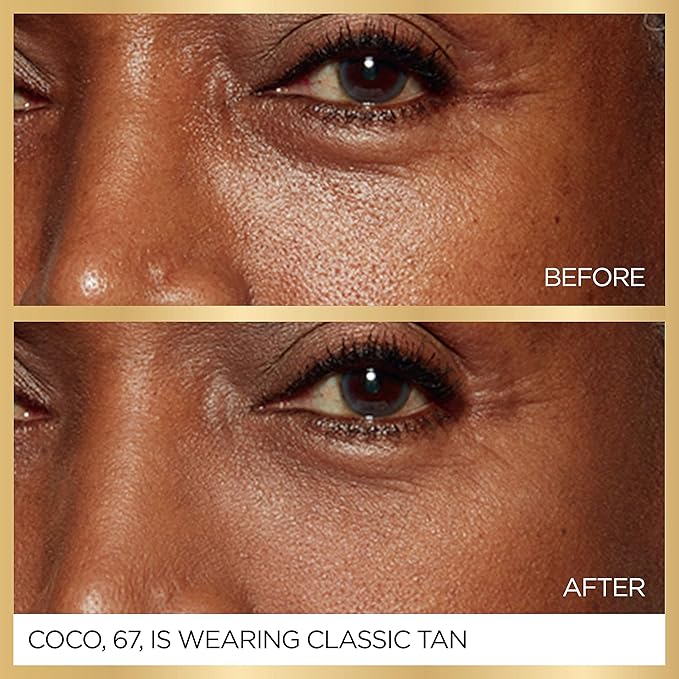 L'Oreal Paris Age Perfect Creamy Powder Foundation Compact, 370 Mahogany, 0.31 Ounce-VivaGrace Women