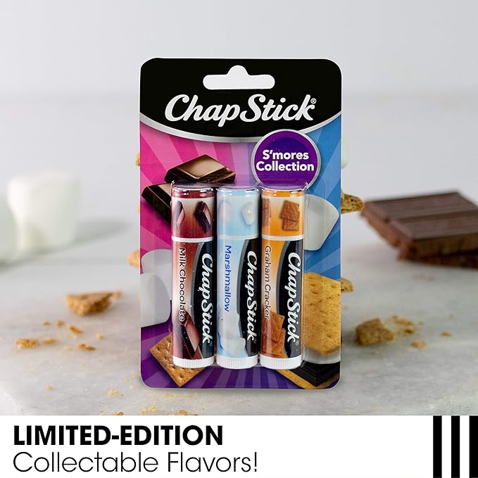 ChapStick Lip Balm, Ice Cream Collection 3-Pack, Ice Cream Classics 3-Pack + S’mores Collection – Fun & Flavorful Lip Care, Birthday Gift, Party Favors, Stocking Stuffers, 0.15 Oz Ea-VivaGrace Women