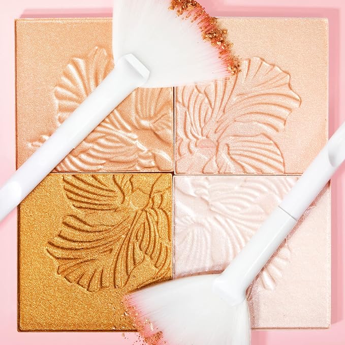wet n wild MegaGlo Highlighting Powder, Highlighter Makeup, Shimmer Glow, Pink Rose Gold Blossom Glow