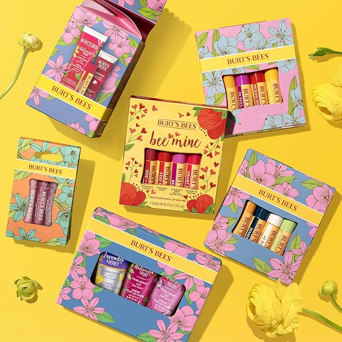 Burt's Bees Mothers Day Gifts for Mom, 3 Self Care Products, You're One in a Melon - Watermelon & Mint Hand Cream, Watermelon Lip Balm & Watermelon Rush Squeezy Tinted Lip Balm (Packaging May Vary)-VivaGrace Women
