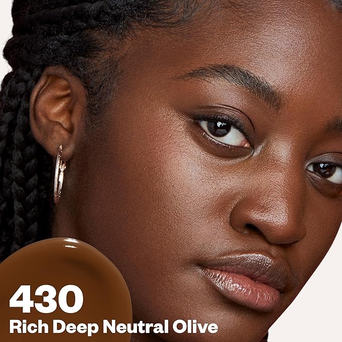 Kosas Revealer Skin-Improving Foundation with SPF 25 Protection - Hydrate, Brighten, Soothe, Plump, Protect Skin - Smoothing Texture, Natural Finish and Clean Formula - Rich Deep Neutral Olive 430-VivaGrace Women