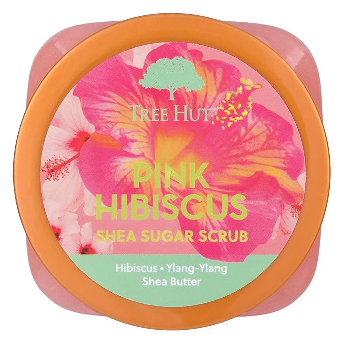 Tree Hut Shea Sugar Scrub - Pink Hibiscus - 18 oz - Exfoliating Body Scrub for Smooth, Glowing Skin - Made with Real Sugar and Shea Butter-VivaGrace Women