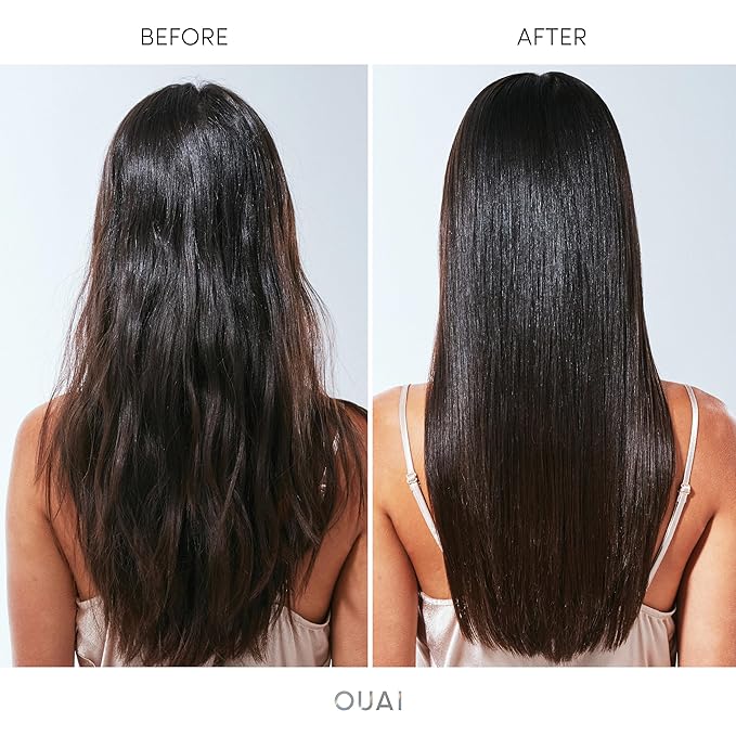 OUAI Hair Gloss - In-Shower Shiny Hair Treatment & Glaze with Frizz Control - Heat Protectant Infused with Hyaluronic Acid, Rice Water & Panthenol - Paraben, Phthalate & Sulfate Free (6 Oz)-VivaGrace Women