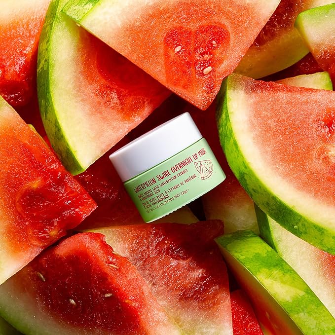 W7 Sweet Dreams Overnight Watermelon Swirl Lip Mask - Watermelon Fruit Extract & Hyaluronic Acid - For Hydrated, Full Looking & Irresistible Lips-VivaGrace Women