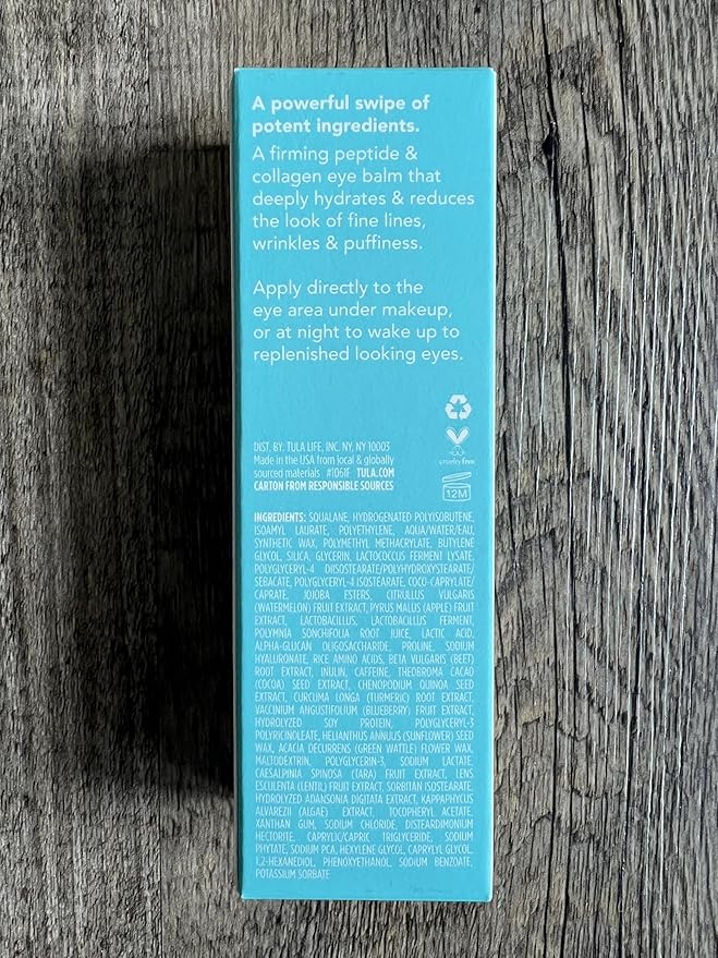 TULA 24-7 Power Swipe Hydrating Eye Balm | Dark Circle Treatment, Instant Brightening, Portable | 0.23oz-VivaGrace Women