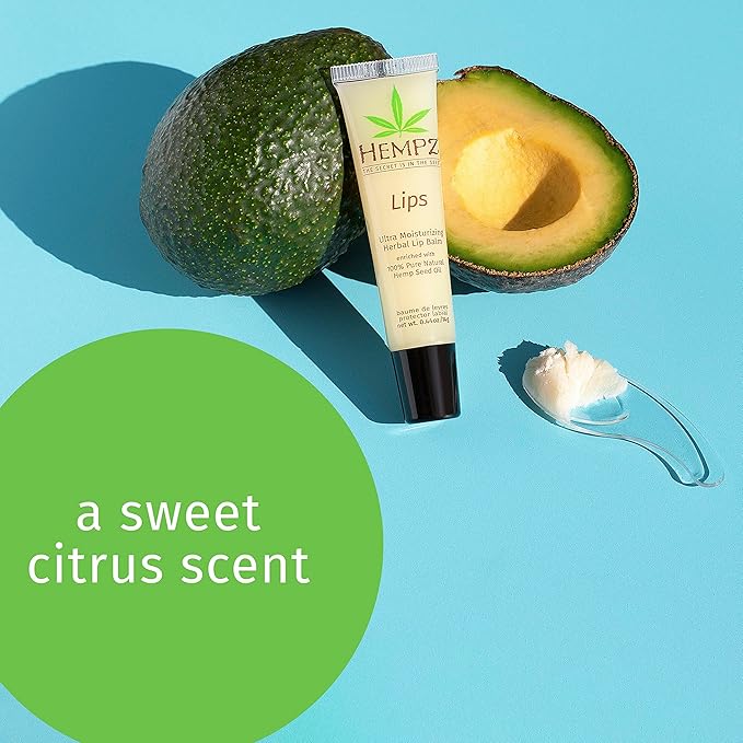 HEMPZ Herbal Ultra Moisturizing Lip Balm - Lip Treatment for Dry Cracked Lips, Provides Hydration and Nourishment for Men and Women - Premium, 100% Pure Natural Hemp Seed Oil - .44 oz-VivaGrace Women