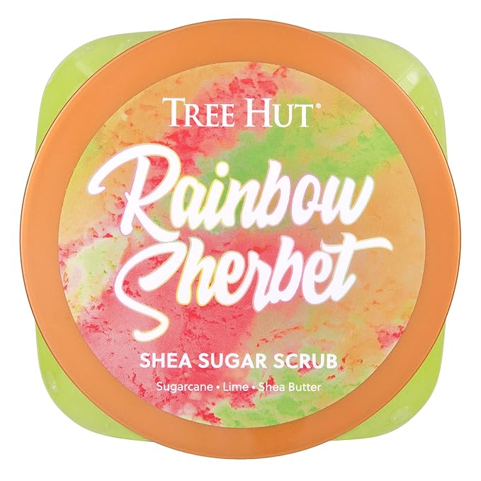 Tree Hut Rainbow Sherbet Shea Sugar Scrub | Exfoliating Body Scrub Removes Dead, Dry Skin for a Soft & Hydrated Feel | Nourishing Essential Body Care | 18 fl oz.-VivaGrace Women