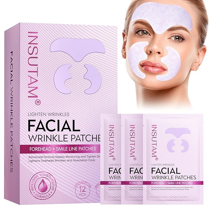 Forehead Wrinkle Patches for Anti-wrinkles: Overnight Face Wrinkles Patches to Lift Smile Lines for Women (PINK)-VivaGrace Women