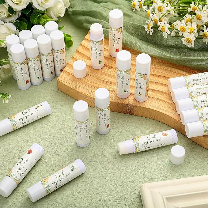 50 Pcs Christian Gifts for Women Lip Balm Bulk Set Inspirational Appreciation Gifts God Says You Are Moisturizing Lip Balm Leaving Farewell Gifts or Friends Teacher Worker Employee-VivaGrace Women