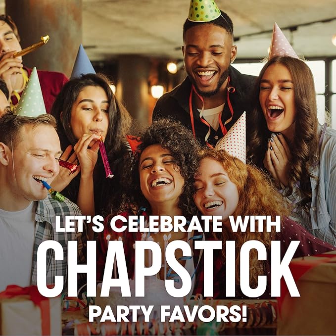 Chapstick Party Favor Lip Balm Gift Pack Happy Birthday 10 sticks 0.15 oz each-VivaGrace Women