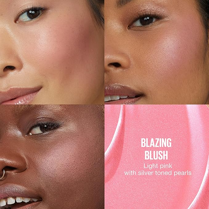 Maybelline Sunkisser Multi-Use Liquid Blush and Bronzer, Blendable, Longwear, Glowy Make Up, Blazing Blush, 1 Count-VivaGrace Women