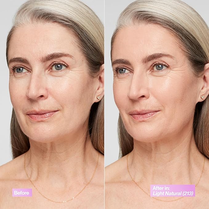 Revlon Illuminance Tinted Serum, Triple Hyaluronic Acid, Evens Out Skin Tone Over Time and Hydrates All Day, SPF 15, 213 Light Natural, 0.94 fl oz.-VivaGrace Women