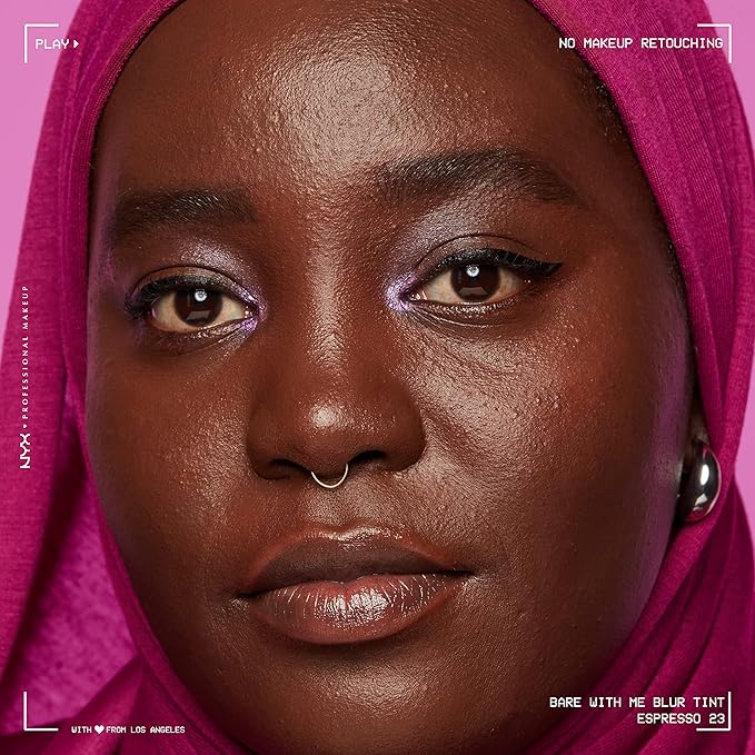 NYX PROFESSIONAL MAKEUP Bare With Me Blur Skin Tint Foundation Make Up with Matcha, Glycerin & Niacinamide - Espresso-VivaGrace Women