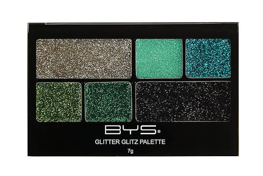 BYS Glitter Glitz Gel for Eyes and Face 6 Shade Makeup Palette - Paradise Greens-VivaGrace Women