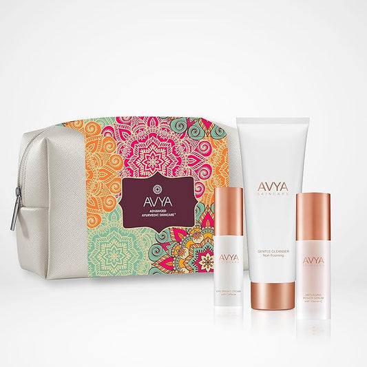Avya Age Beautifully - Gentle Cleanser 4 oz. + Eye Bright Cream 0.5oz. + AA Power Serum 1oz.-VivaGrace Women
